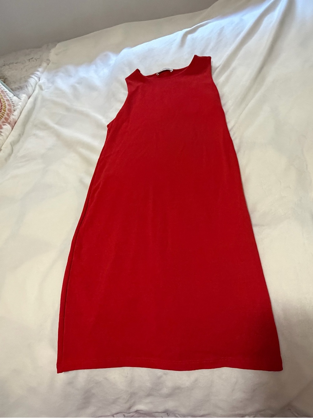Zara Stretchy Sleeveless Red Shift Dress Women’s Medium
